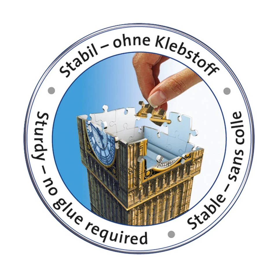 Ravensburger 3D-puzzel Big Ben - 216 Stukjes 5 Ravensburger 3D-puzzel Big Ben - 216 Stukjes - Afbeelding 3