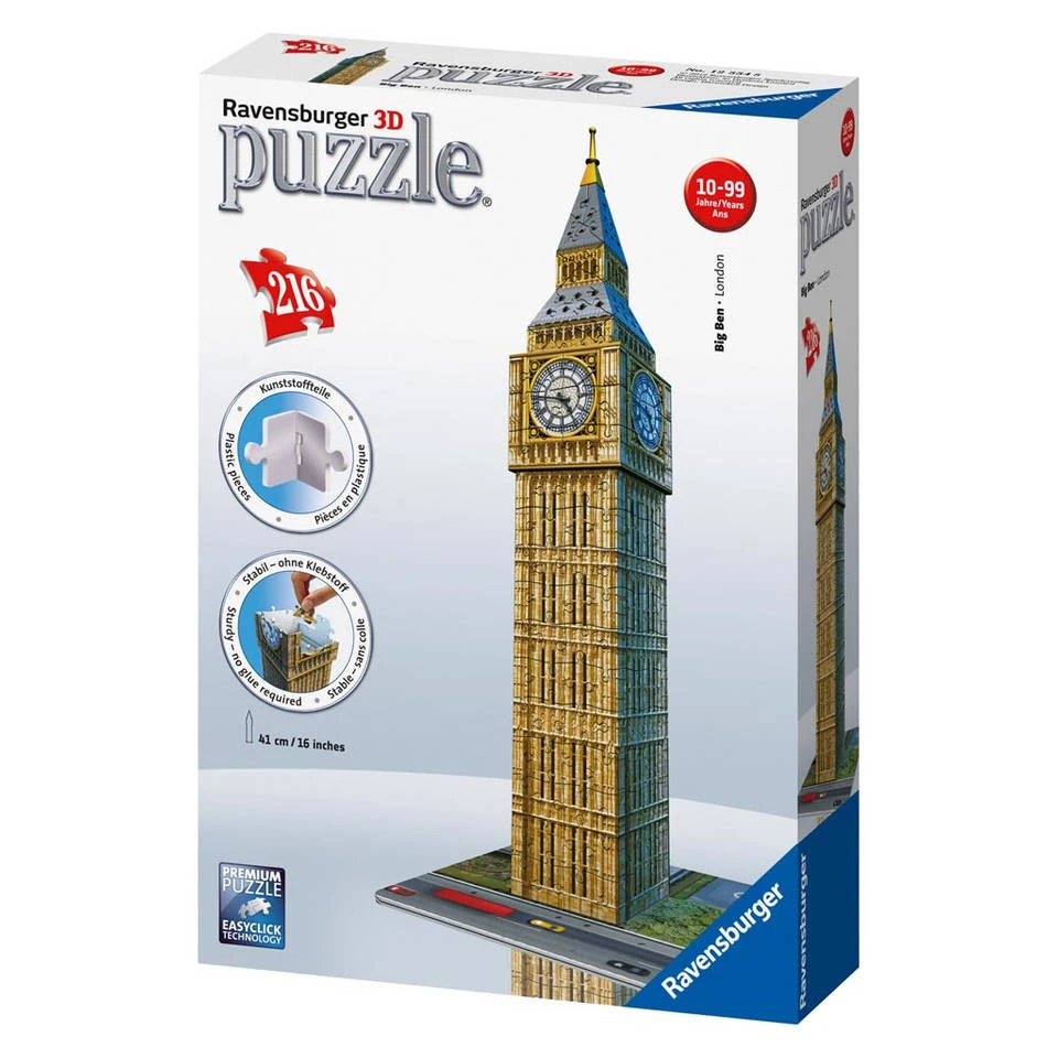 Ravensburger 3D-puzzel Big Ben - 216 Stukjes 6 Ravensburger 3D-puzzel Big Ben - 216 Stukjes - Afbeelding 4