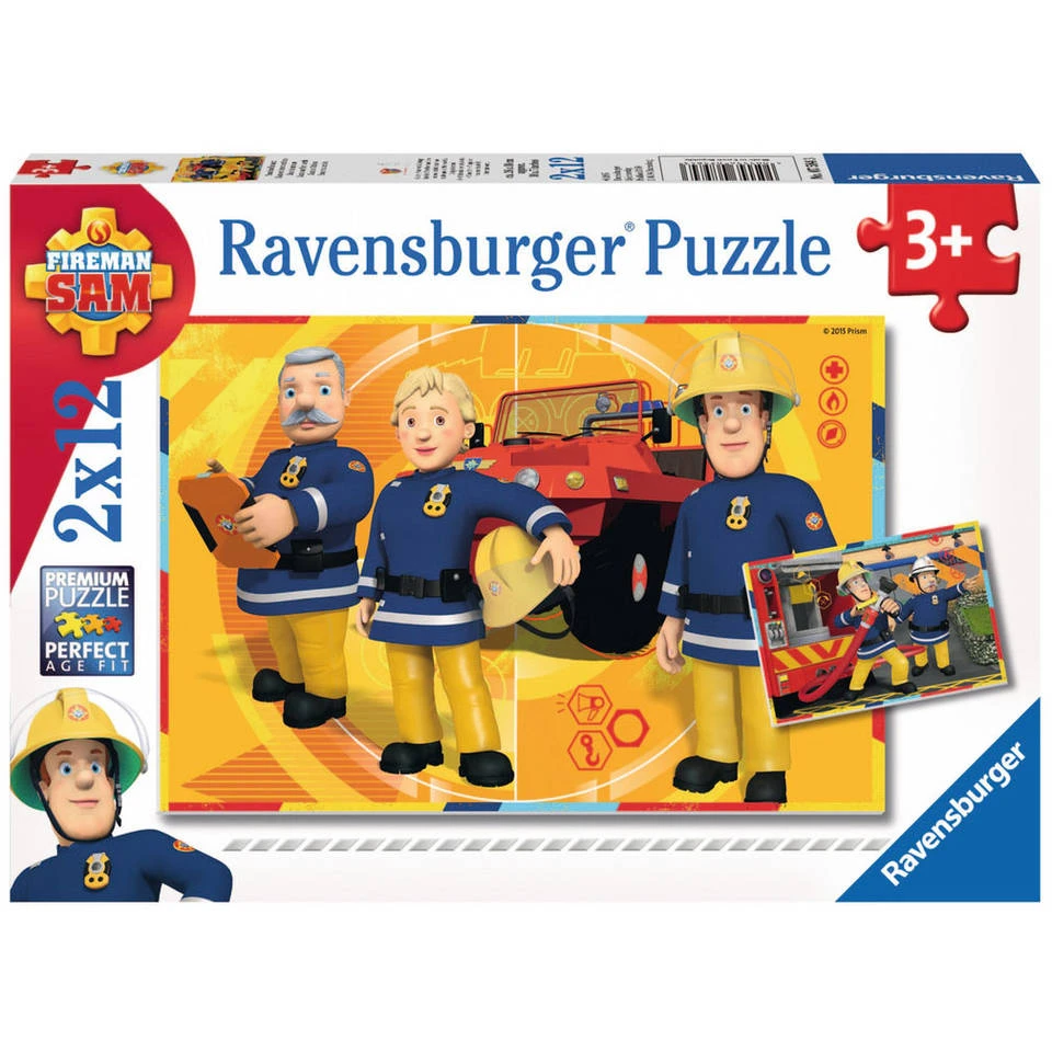 Ravensburger Brandweerman Sam Puzzelset Aan Het Werk - 2 X 12 Stukjes 6 Ravensburger Brandweerman Sam Puzzelset Aan Het Werk - 2 X 12 Stukjes - Afbeelding 4