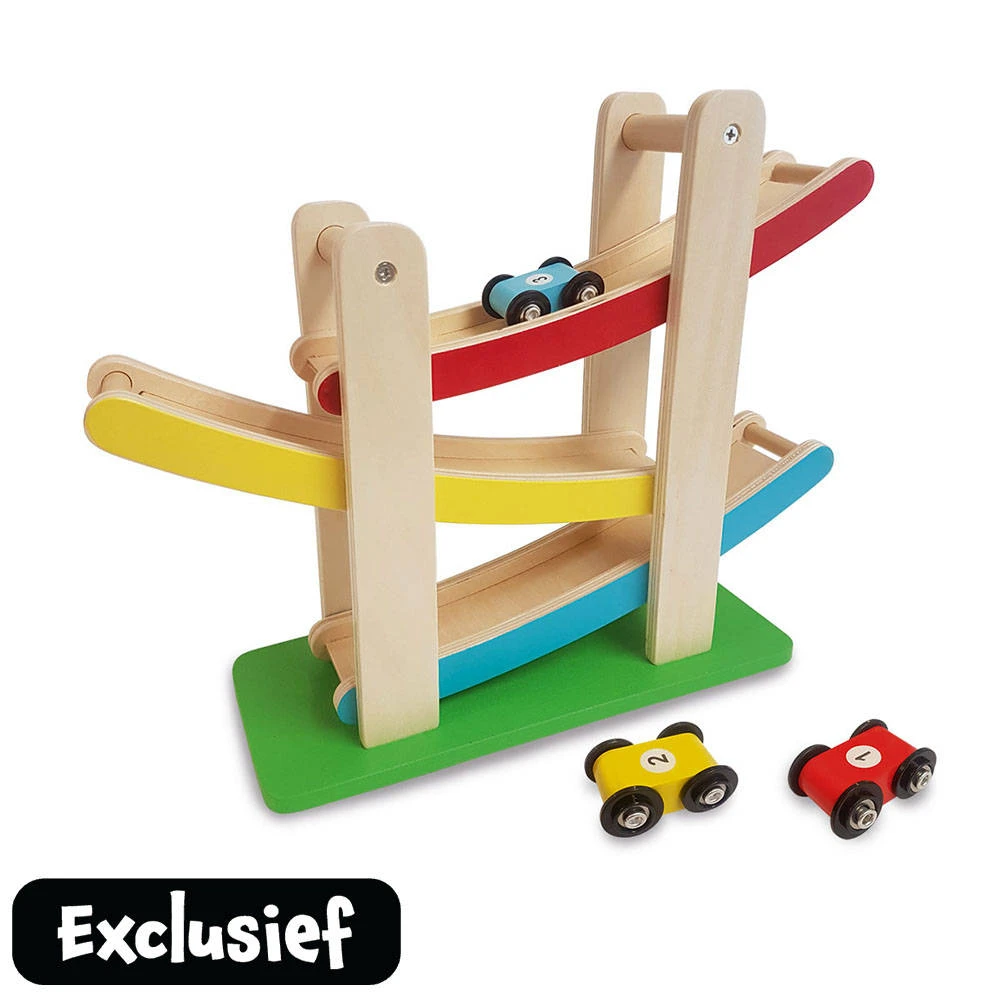 Woodlets Houten Zigzag Autobaan 3 Woodlets Houten Zigzag Autobaan