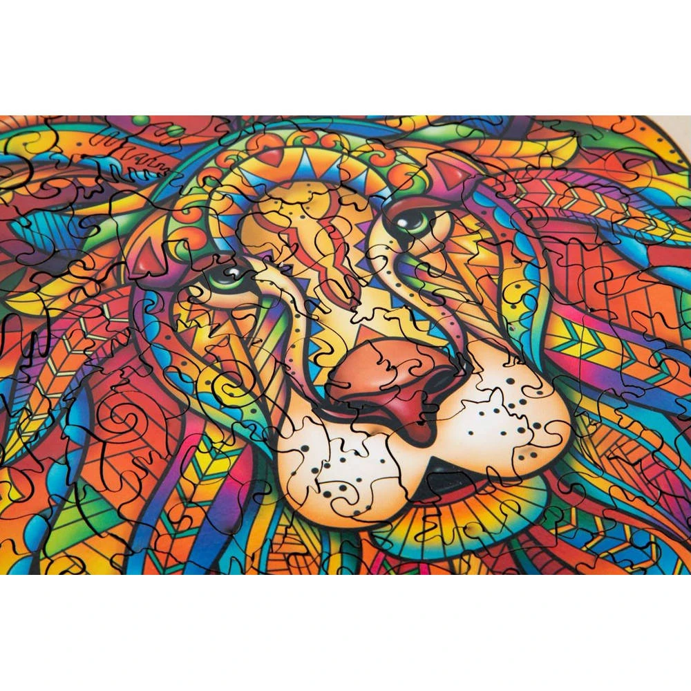 Grafix Houten Puzzel Leeuw - 140 Stukjes 8 Grafix Houten Puzzel Leeuw - 140 Stukjes - Afbeelding 6