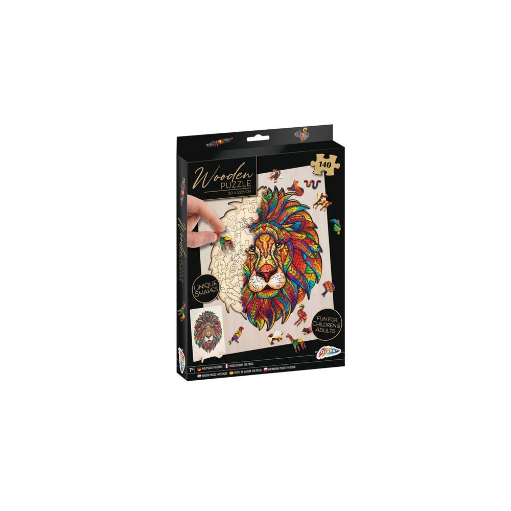 Grafix Houten Puzzel Leeuw - 140 Stukjes 3 Grafix Houten Puzzel Leeuw - 140 Stukjes