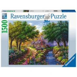 Ravensburger Puzzel Huisje Bij De Rivier - 1500 Stukjes
