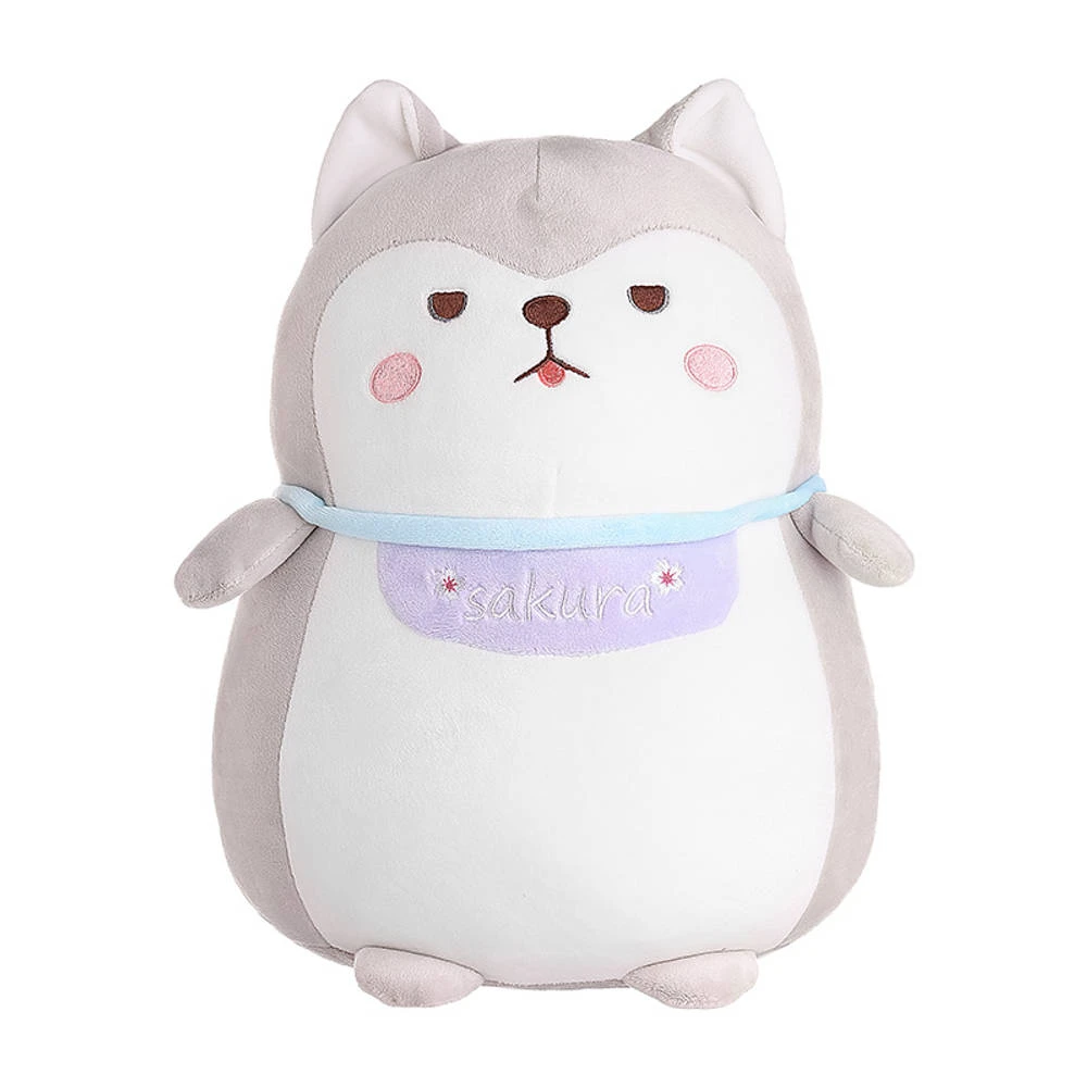 Miniso Pluchen Husky Sakura - Grijs 3 Miniso Pluchen Husky Sakura - Grijs