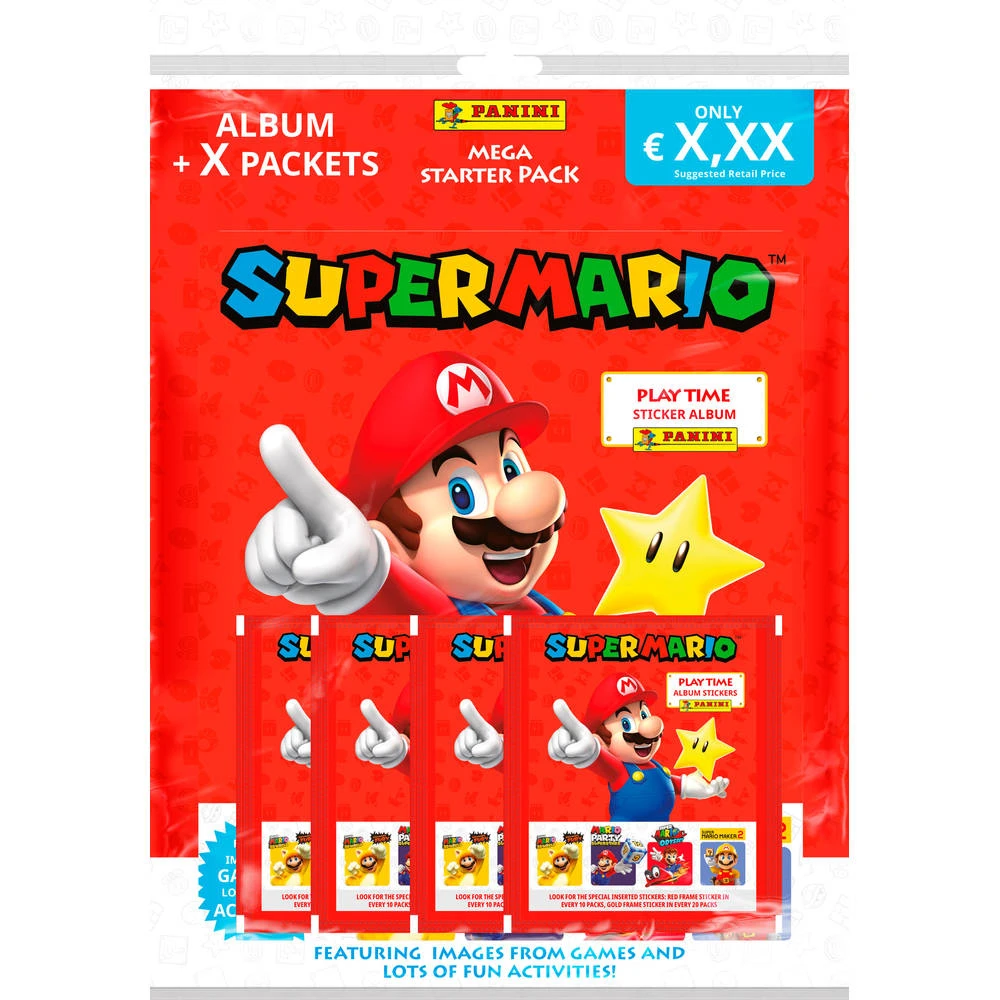 Panini Super Mario Starter Pack 3 Panini Super Mario Starter Pack